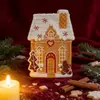 Frasco de Almacenamiento de Alimentos Navideño de Venta Caliente Transfronterizo Adornos para la Casa Cerámica Pintado a Mano Casa Navideña Frasco para Dulces Galletas