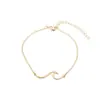 Pulseira da Moda Europeia e Americana Pulseira de Temperamento Criativo Pulseira de Corrente Ondulada de Liga Pulseira Simples da Moda
