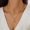 Collar Colgante de Hoja con Aceite de Goteo de Lujo Ligero Francés Acero Inoxidable Chapado en Oro Nicho Sentido de Alta Gama Versátil para Mujeres Cadena de Clavícula