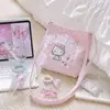 Bolsa para Teléfono Móvil de la Serie Familiar Sanrio con Licencia Oficial, Mini Bolsa Portátil Linda con Bordado de Hello Kitty para Niñas
