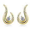 Aretes de Plata de Ley S925, Aretes de Moissanita, Listos para Usar, Modernos, Estilo Nuevo, Versátiles y que No se Desvanecen, Venta al por Mayor de Fábrica