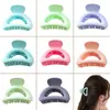 Pinza de garra pequeña de medio círculo color macarrón de 4.5 cm, artefacto para fijar coleta, pinza para moño, pinza para el pelo de temperamento para mujeres, pinza para el pelo