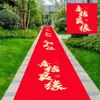 Alfombra Roja de Boda Boda de un Solo Uso Escena de Boda Diseño Personajes Felices Escaleras Rojas Grandes Engrosadas Sala de Estar
