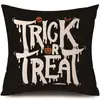 Funda de Almohada Halloween Calabaza Divertida Transfronteriza Amazon Estampado de Lino Funda Decorativa para Cojín de Sofá del Hogar
