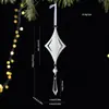 Nuevo Colgante de Plástico Blanco con Copos de Nieve Brillantes, Mariposa Árbol de Navidad Bolsa de Regalo Caramelo Colgante Pequeño Decoración de Carrillón de Viento