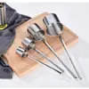 Cucharón de vino de acero inoxidable engrosado, dispensador de vino, herramienta para servir vino, cucharón de vino, utensilio para servir vino, colador de vino, cucharón para servir vino