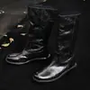 Botas Lavables de Piel de Caballo hasta Media Pantorrilla para Mujer, Nuevo Estilo Otoño e Invierno, Piel Genuina por Dentro y por Fuera, Punta Redonda, Tacón Medio Grueso, Slip-On, Botas de Media Pantorrilla para Mujer