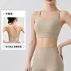 Sujetador deportivo cruzado en la espalda estilo AIo transfronterizo para mujer, absorbente de impactos, adecuado para entrenamiento y fitness, con tirantes finos dobles, sujetador de yoga, venta al por mayor