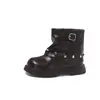Otoño 2026 Nuevos Zapatos para Niños Moda Versátiles Botas tipo Dr. Martens Estilo Británico Retro Remaches Botas de Moda con Forro de Terciopelo para Niñas