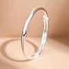 Pulseira de prata esterlina s9999 feminina sólida lisa ajustável push-pull pulseira puxar cor joias da moda jovem atacado
