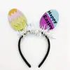 Nueva Diadema de Pascua Transfronteriza con Diseños de Conejo, Pollito y Huevo, Accesorios para Fiesta de Decoración Festiva, Diadema de Orejas de Conejo y Zanahoria