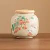 Pote de Armazenamento de Chá Coelho Morango da Cerâmica Ru, Pote de Armazenamento de Chá Selado e à Prova de Umidade para Chá Preto, Chá Verde, Chá Pu'Er, Tamanho Pequeno