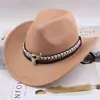 Chapéu Top Étnico Chapéu de Cowboy Ocidental Xizang Xizang Chapéu de Performance Chapéu de Lã Chapéu de Lã Retrô Centro-Europeu e Americano