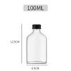 Botella de vidrio plano al por mayor de 50ML100ML200ML botella para jugo de moda botella para té frío botella para café de extracción en frío