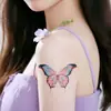 Pegatinas de Tatuaje de Mariposa Coloridas Estilo Dopamina de Verano Puro Deseo Impermeables de Larga Duración Estilo Hyuna para Brazo y Clavícula Dulces y Geniales