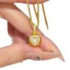 Colar Elegante de Luxo Leve Estilo Antigo Escovado Amor Feijão Doce Corrente de Clavícula Feminina de Alta Qualidade Pingente Biscoito de Amor