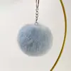 En Stock Bolita de Piel Sintética de Conejo Colgante Decoración Hecha a Mano DIY Accesorio para Árbol de Navidad Llavero Regalo de Piel Adorno Colgante Bolita