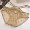 Ropa interior de mujer de estilo japonés Verano Delgada Encaje Transparente Calzones Estilo Coreano Moño Bragas Entrepierna de Algodón Puro