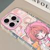 Variado Sakura para iPhone16 Capa de Celular Espelhada Apple 15promax Japonês 12 Anime 14 Fofo 13