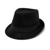 Novo Chapéu de Jazz para Homens de Meia-idade Chapéu de Lã de Aba Curta para Festa de Bola Vintage Chapéu de Feltro Liso