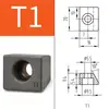 Bloque de Presión de Riel Guía Lineal Cuña de Pórtico T-E1E2E3Y2T5Y5 Bloque de Fijación de Riel Lineal para Máquina Herramienta Placa de Presión