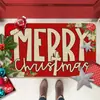 Tapetes de Chão de Natal Transfronteiriços Papai Noel Boneco de Neve Veludo de Cristal Tapete Estampado Cozinha Tapetes Antiderrapantes Tapetes Absorventes