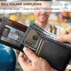Nueva Cartera para Hombre de Amazon Ultra-delgada de Cuero con Cierre Magnético Protección RFID Portabilletes Simple