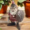 Estátua de Guerreiro Viking com Barba Decoração Nórdica Vintage