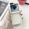 Compatible con Moda Coreana y Japonesa Samsung Z Flip 40% de Descuento Funda Plegable para Teléfono Acolchada Sencilla Z Flip 4/5 Anti-Caída Modelo Nuevo