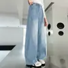 Calça Jeans Feminina Primavera e Outono 2026 Nova Casual Menina Estilo Coreano Crianças Médias e Grandes Slim Fit Banana Perna Larga Jeans