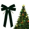 Venda Quente Transfronteiriça Laço de Veludo com Duas Orelhas para Árvore de Natal Decoração de Festa de Festival de Natal Fita de Veludo