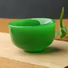 Cuenco de Imitación de Jade de Vidrio Se Venderá Regalo Cuenco Cubierto de Jade Verde Taza de Té Jade Verde Claro Copa de Vino Cuenco de Jade Taza de Jade Fabricante