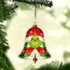 Caja de Regalo de Navidad Acrílico Colgante Plano 2D Árbol de Navidad Adorno de Decoración Festiva Fuente Mayorista