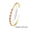 Nova Pulseira Aberta com Letra de Zircônia Moda Elegante Alto Padrão Pulseira de Celebridade da Internet Luxo Leve Atacado Mulheres