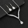E-commerce Europeu e Americano Transfronteiriço Acessórios de Casamento Nupcial Colar com Inlays Conjunto de Pulseira e Brincos Corrente Conjunto de 3 Peças Feminino Acessórios de Vestido de Casamento com Strass