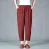 Pantalones capri para madres de mediana edad y ancianas 2023 primavera y verano nuevos holgados talla grande cintura elástica pantalones casuales pantalones harén