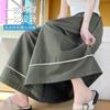 Calças Culotes Yamamoto Plus Size Femininas Verão Novo Renda Saia A-Line Casual Pernas Largas Culotes Look Emagrecedor de Alto Nível Tendência