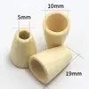 Botones de Madera en Forma de Campana Cilíndrica al por Mayor Botones de Madera para Cuerda con Forma de Trompeta de Agujero Único y Doble Botones Redondos de Ojo Pintado en Stock