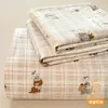 Modelo nuevo 2026 sábana de gasa de doble capa pieza individual dormitorio funda de almohada individual/doble juego de tres piezas no algodón puro todo algodón apto para todas las estaciones