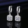 Aretes de diamantes de simulación de transmisión en vivo para mujer, amor ins, aguja de plata esterlina S925, micro incrustación de seis garras, aretes de diamantes de alto carbono