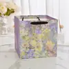 Bolsa de Tote con Pintura al Óleo de Flores Bolsa de Regalo Bolsa de Regalo Cuadrada Bolsa para Empaquetar Ramo de Floristería Bolsa de Regalo para el Día de San Valentín En Stock