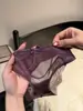 2026 Novo Estilo Luxo Leve Calcinhas Sexy de Renda com Padrão de Ondas d'Água para Mulheres com Detalhes de Strass, Calcinhas Femininas de Cetim Respiráveis com Recortes e Efeito Vazado