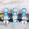 Enfeites de Bolo Gato Jingle Doraemon Boneco Balança a Cabeça Enfeites Sininho Decoração de Confeitaria Bolo de Aniversário Vestir