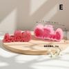 Vela Aromática Letra Amor Rosa Molde de Silicone Laço Forma para Bolo de Assar Pedra Difusora Molde de Gesso