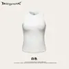 Verano Estilo Europeo y Americano Spice Girl Industria Pesada Lavado Corto Ropa Exterior Slim Ken Bean Chaleco Trendy para Mujer Interior Chaleco en I Colgante
