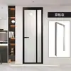 Porta de Correr Dobrável para Banheiro Trilha no Teto para Vaso Sanitário Porta Dobrável Três-Sete Porta de Correr sem Trilha para Cozinha Porta de Guarda-Roupa