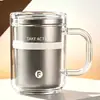 Caneca Térmica Fuguang de Titânio com Tampa Camada Dupla Revestimento Interno de Titânio Puro Grande Capacidade Caneca Térmica Copo para Água e Chá Copo de Café para Escritório