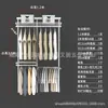Armario de Metal 0.6- 2.5m de Ancho Vestidor Abierto Estante de Ropa de Pared Rejilla Estante de Almacenamiento