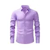 Camisa Masculina de Manga Curta Imitação de Linho Retrô Transfronteiriça, Estilo Fino de Verão, Camisa Social de Alta Qualidade, Sem Ferro, Antirrugas