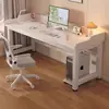 Escritorio de oficina simple, escritorio para computadora, escritorio para estudiantes para uso en el hogar, escritorio de estudio para dormitorio con un separador, escritorio para juegos, escritorio reforzado